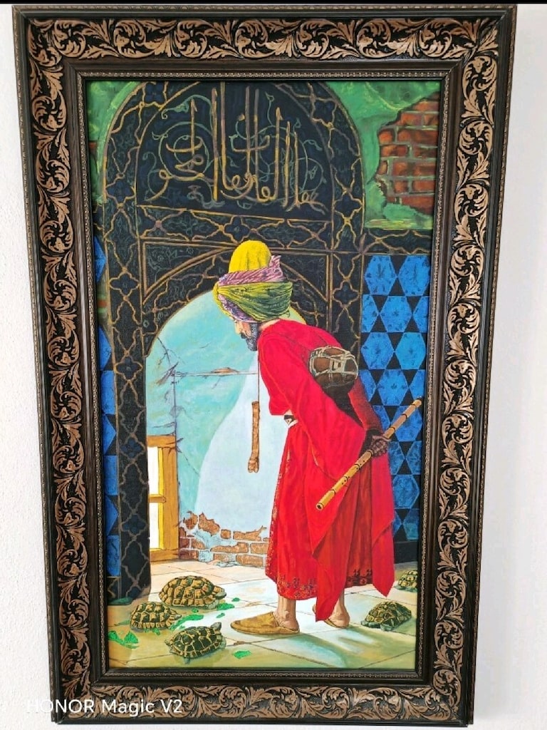 MUHTEŞEM BÜYÜK BOY 1.SINIF YAĞLI BOYA ESER REPRODÜKSİYON - 5
