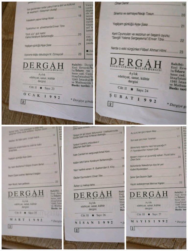 Dergâh Edebiyat Sanat Dergisi 23/27. SAYILAR - 8