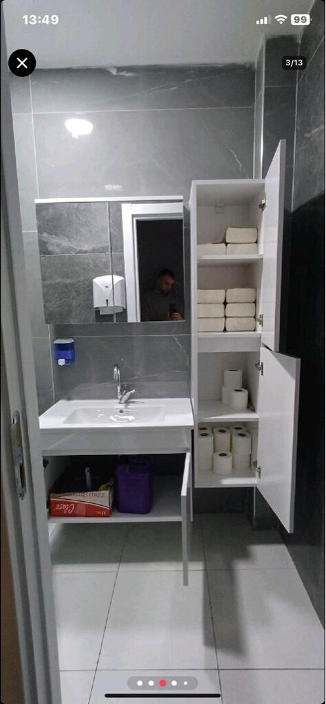 80 cm Banyo dolabı-35 cm Boy dolabı(komple mdf)Sıfır üründür… - 3