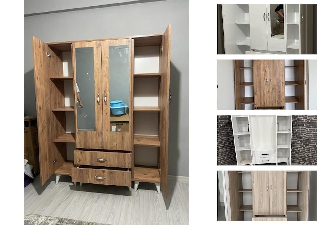 4 kapaklı elbise dolabı hpdwxiyzik - 3
