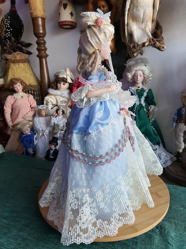 Marie Antoinette porselen bebek damgalı vintage - 8