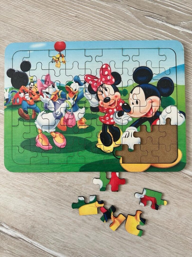 Sevimli Karakterler 54 Parça Ahşap Puzzle Yapboz - 2