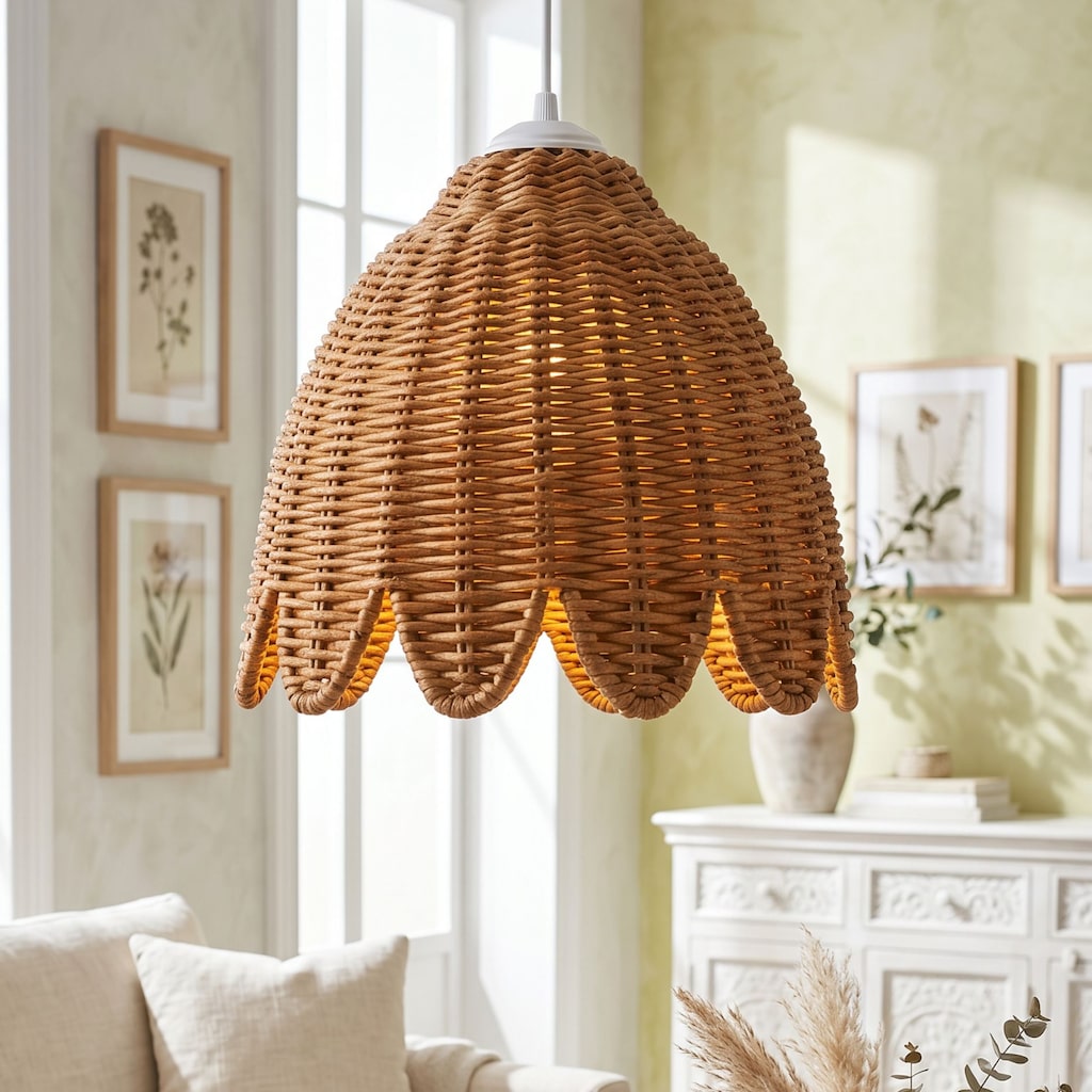 TULIPA Lale Formlu Rattan Avize 30 cm – Sıfır - 5