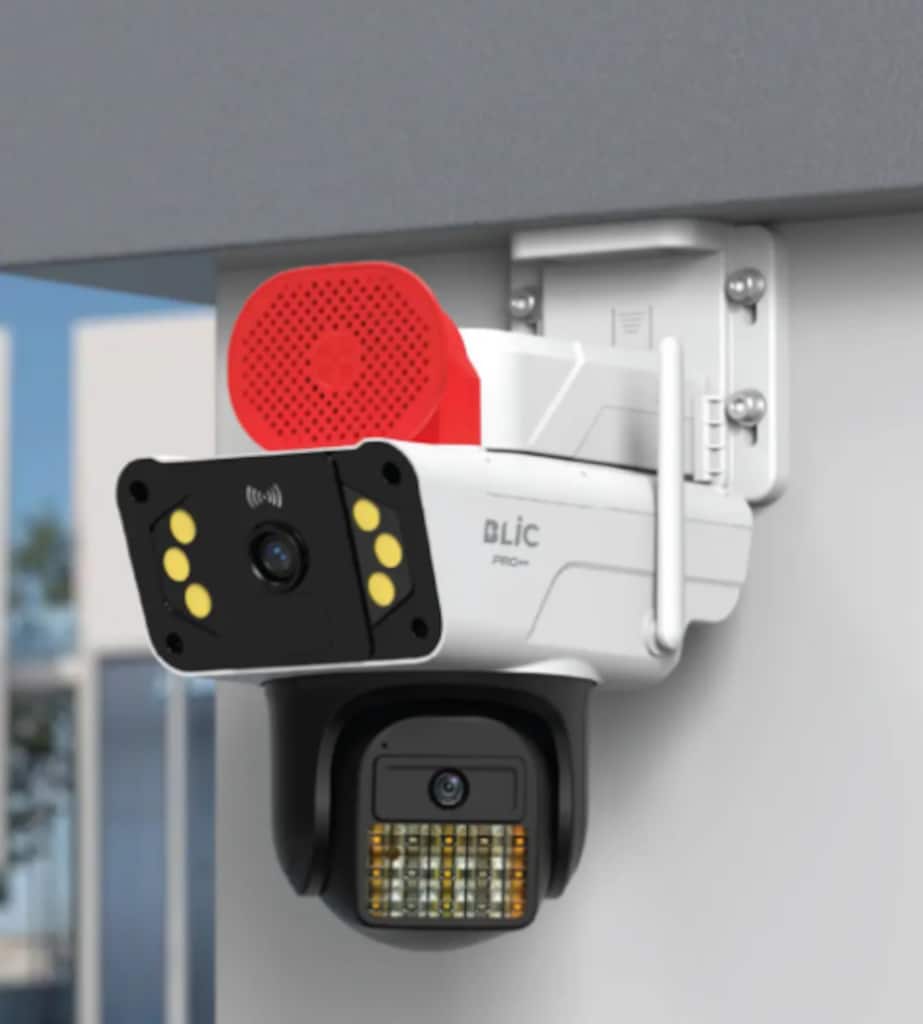 BLİC-BLM94 6MP ÇİFT LENS HAREKETLİ WİFİ İP SU GEÇİRMEZ MEGAFONLU ALARM - 2