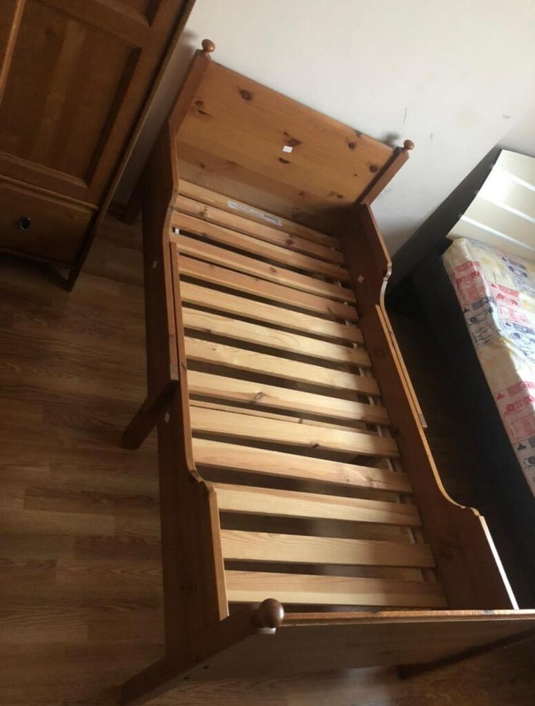 İkea ahşap çocuk odası uzayabilen karyola - 8