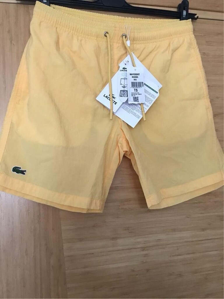ORİJİNAL LACOSTE ŞORT MAYO SIFIR ETİKETLİ SMALL BEDEN SARI - 8
