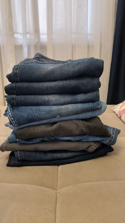 10 adet kot pantolon aynı beden