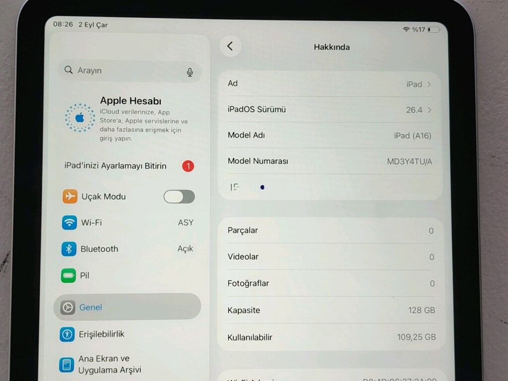 GARANTİLİ İPAD A16 GÜMÜŞ PİL DEVRİ 96 TERTEMİZ TABLET - 4