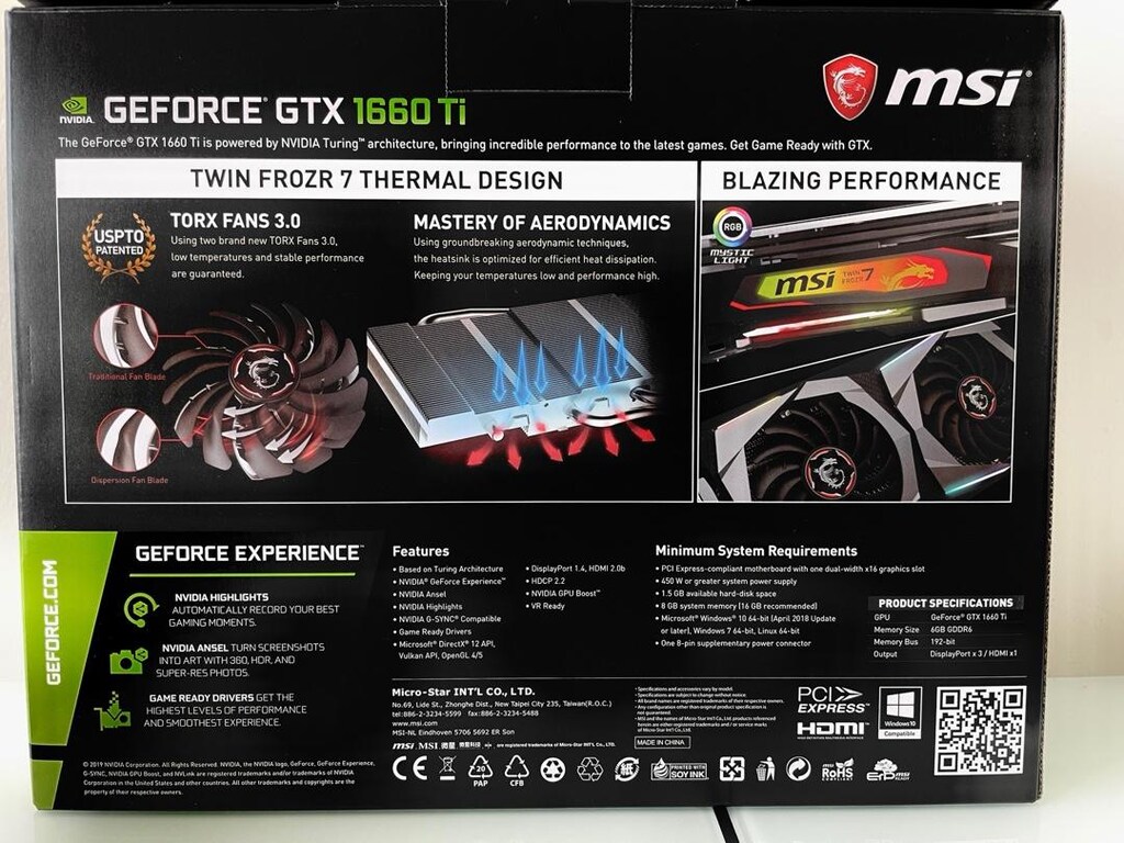 msi 1660 gaming x ti - 2