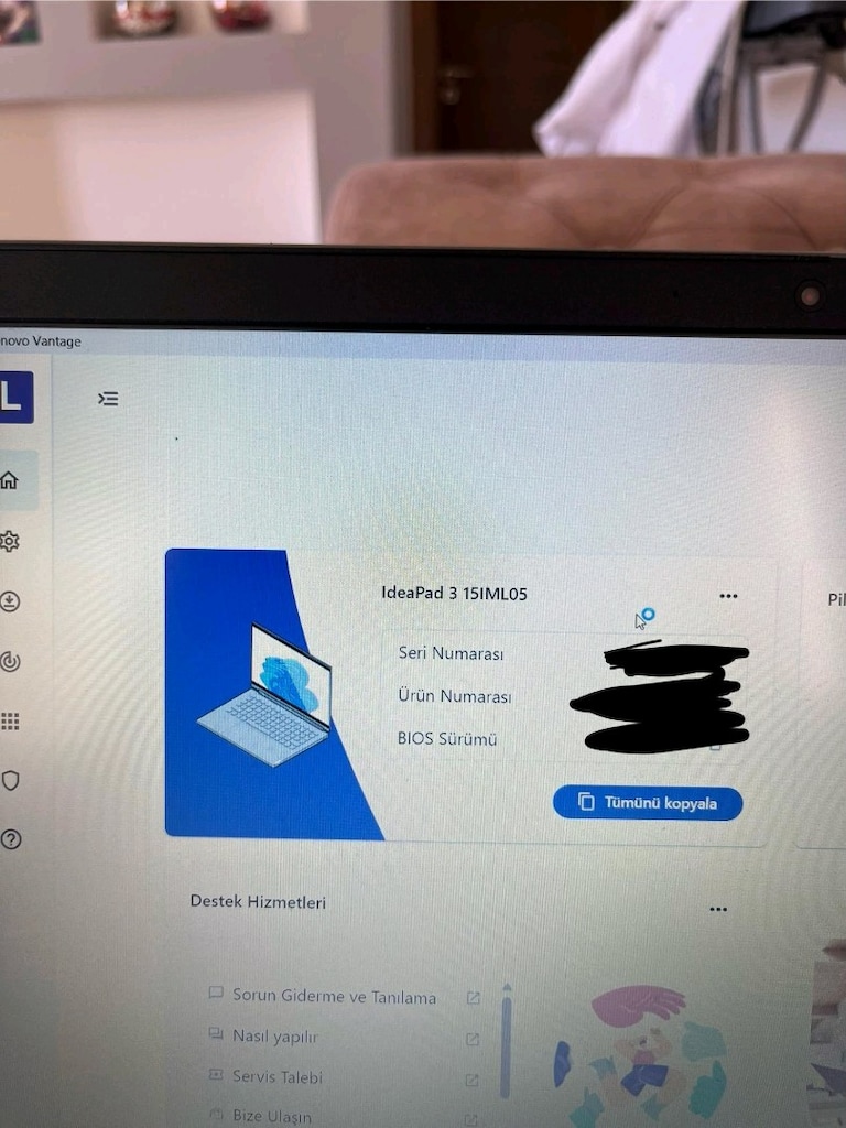 Lenovo IdeaPad 3 - Intel i5 10. Nesil, 8GB RAM, 256GB SSD - 5
