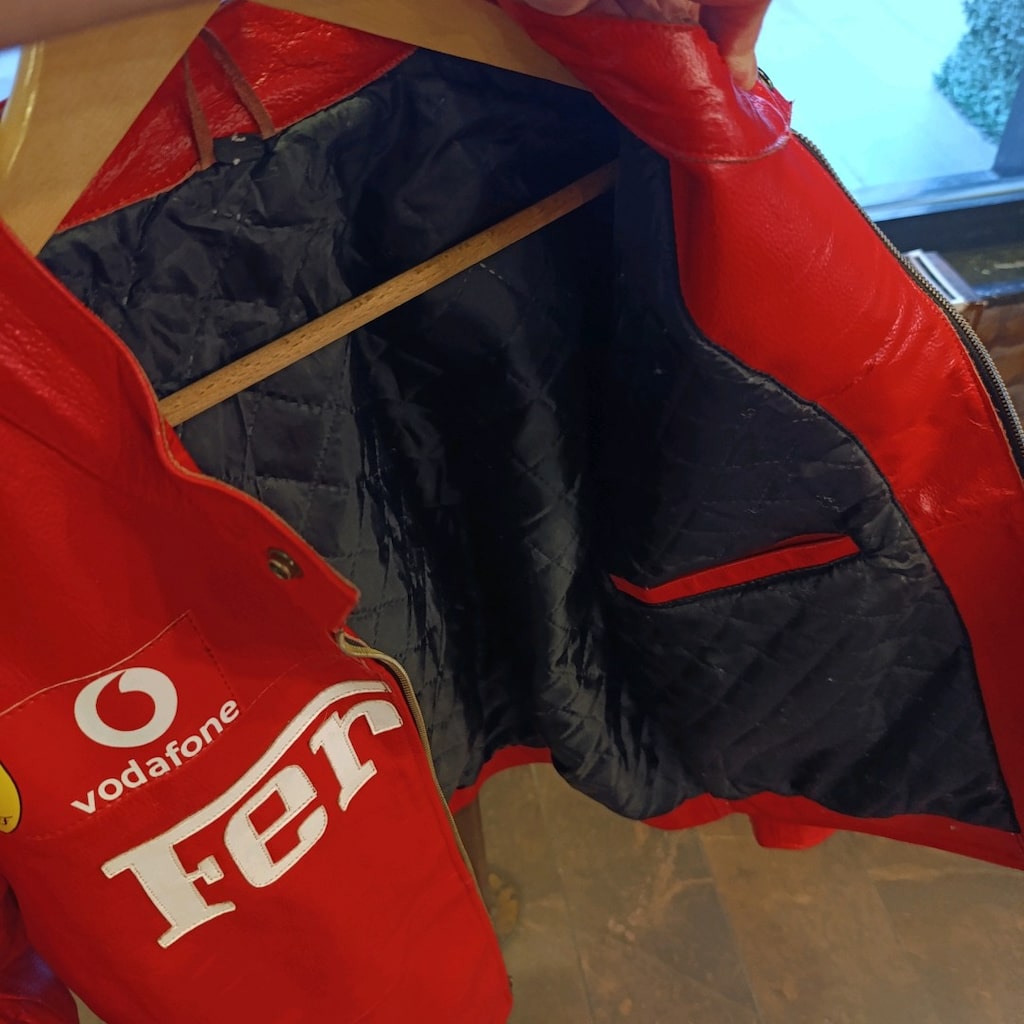 “Bell Ferrari Red Leather Jacket” - 8