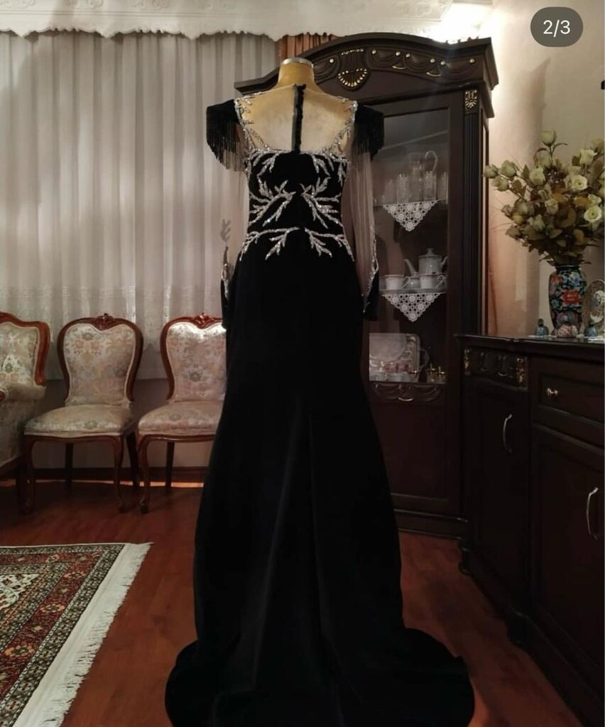 KADİFE ABİYE ELBİSE - 3