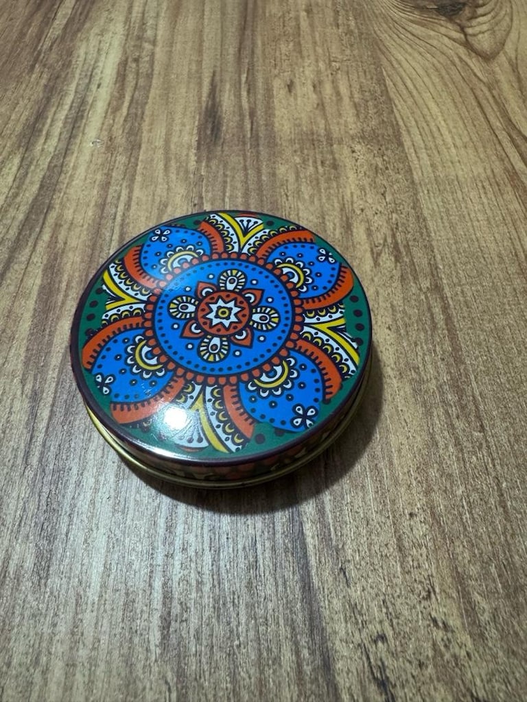 Etnik / Mandala Desenli Teneke Kutulu Doğal Katı Sabun - 4