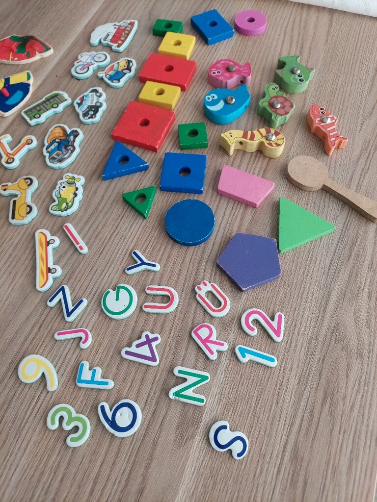 Eğitici ahşap manyetik puzzle parçaları - 8