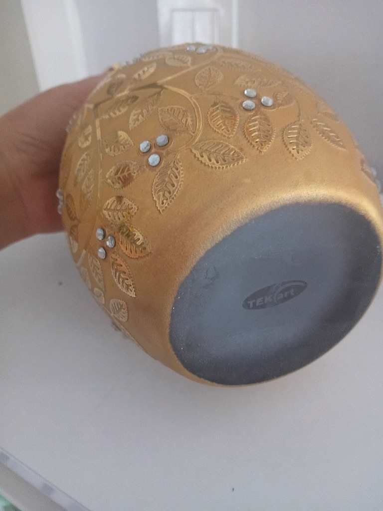gold taşlı vazo - 2