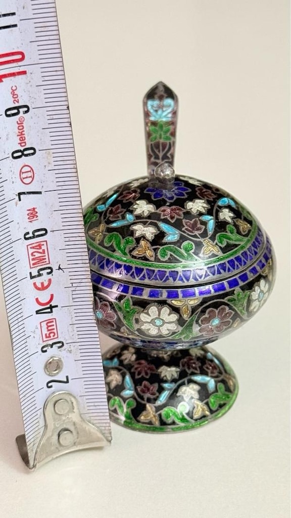 Dövme gümüş el yapımı cloisonné - 10