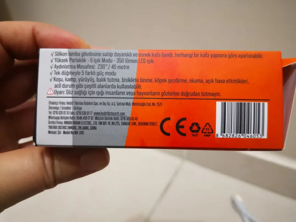 Sensörlü kafa lambası - 7