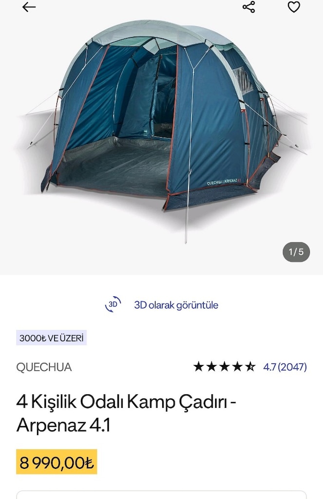 Decathlon Aprenaz Family 4.1 Çadır - 2