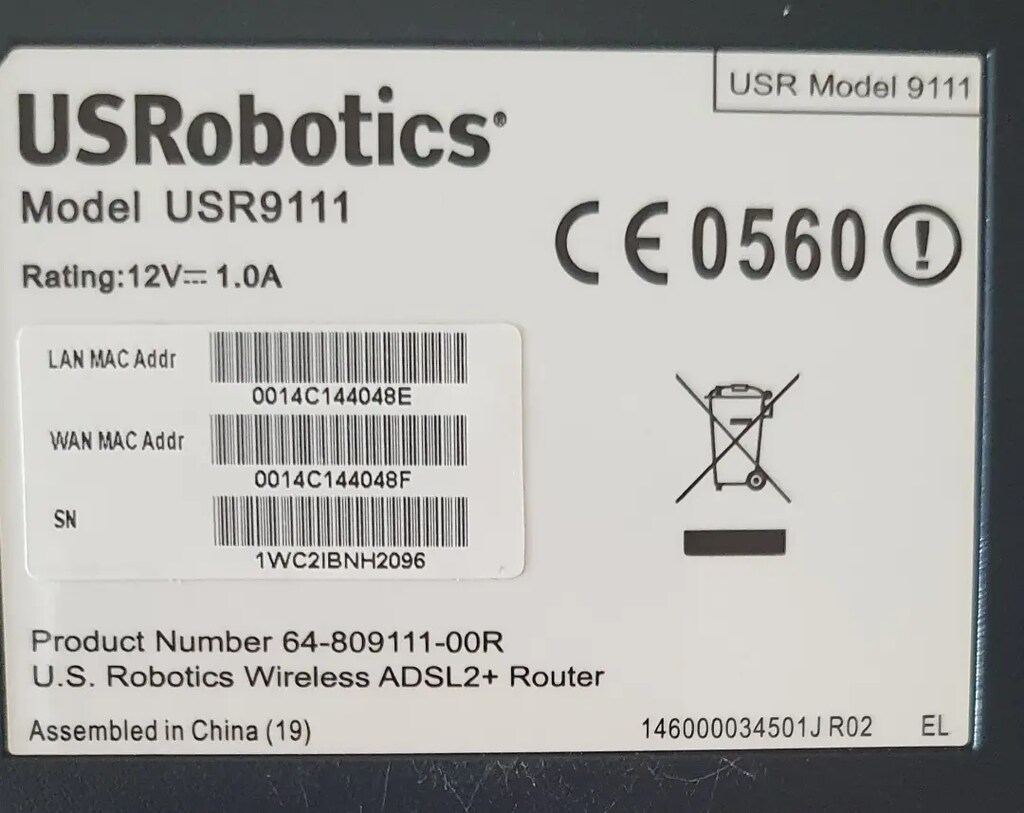 USRobotics USR91111 WRİLESS ADSL2+ROUTER - 3