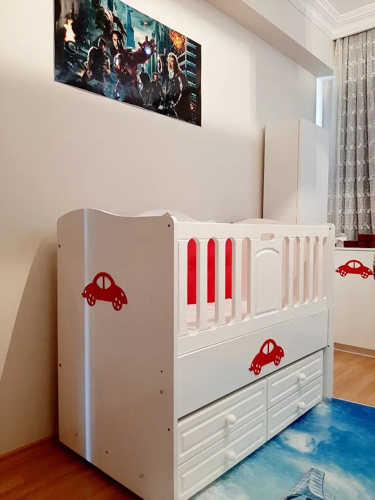 4 Çekmeceli Sallanan Beşik + Yatak - 5