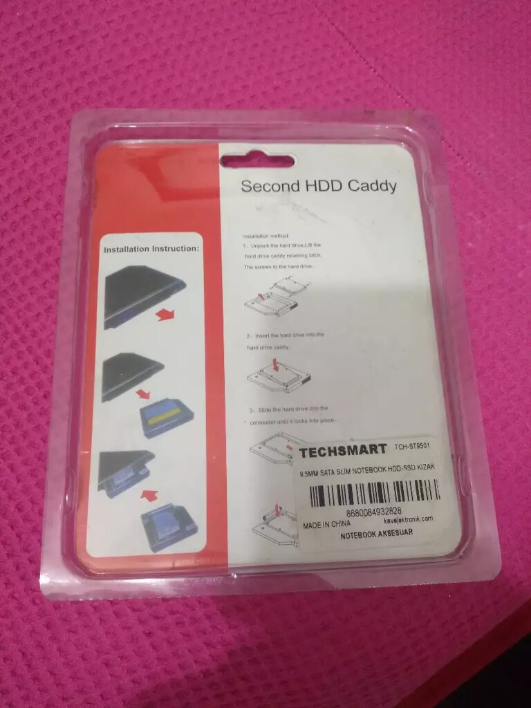 Notebook DVD kızak yuvası .Techsmart TCH-ST9501. Ürün sıfırdır. - 2