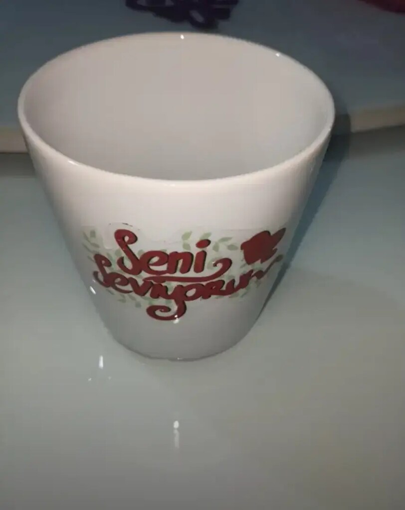 Seni seviyorum yazılı vazo - 2