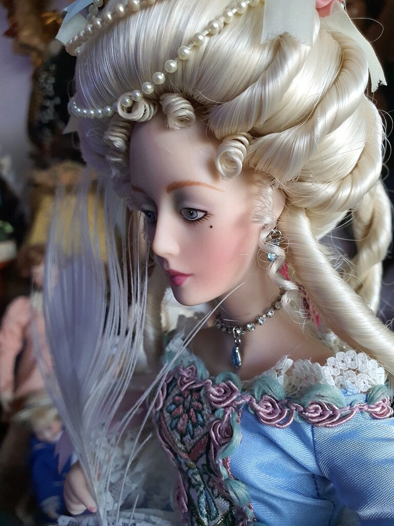 Marie Antoinette porselen bebek damgalı vintage - 13