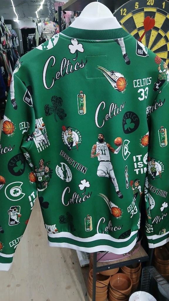 Boston Celtics temalı kolej / bomber ceket - 4