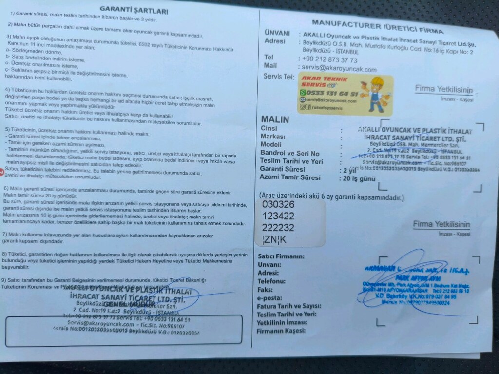 temiz 6 aylık akülü araba - 7