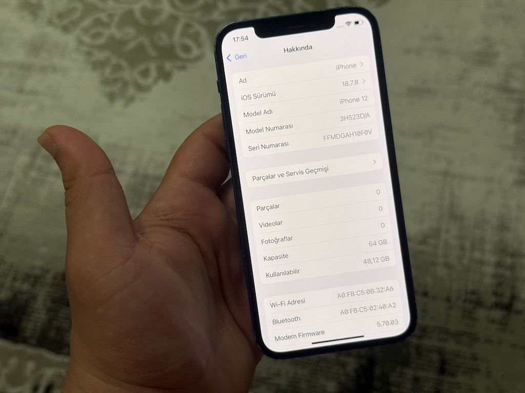 Değişensiz Hat Takılmamış iPhone 12 YD Cihazı - 3