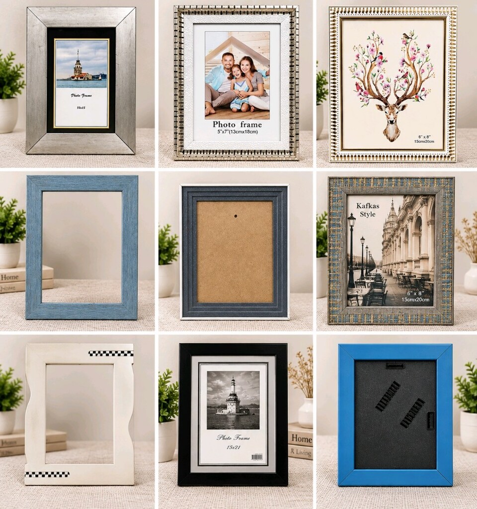 9 Adet Dekoratif Camsız Fotoğraf Çerçevesi – Toplu Satış - 2