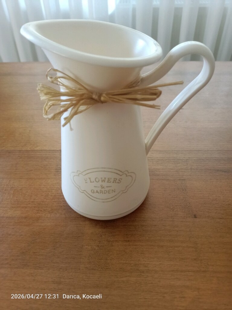 dekoratif beyaz plastik saksı - 6