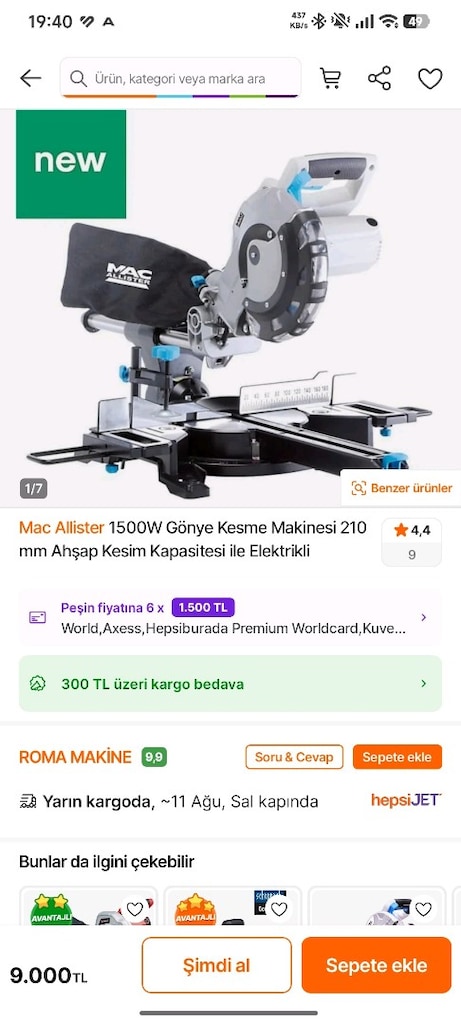 Mac Allister Kızaklı Gönye Testere - 2