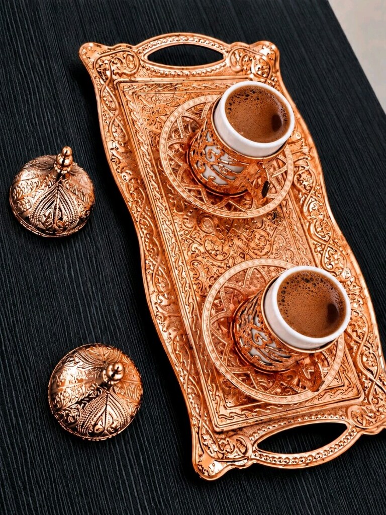 Bakır Kahve Fincanı 2li Set - 2