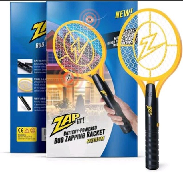 Zap It! Şarjlı Sinek Öldürme Raketi 4.000 Volt USB Şarjlı, LED Işıklı