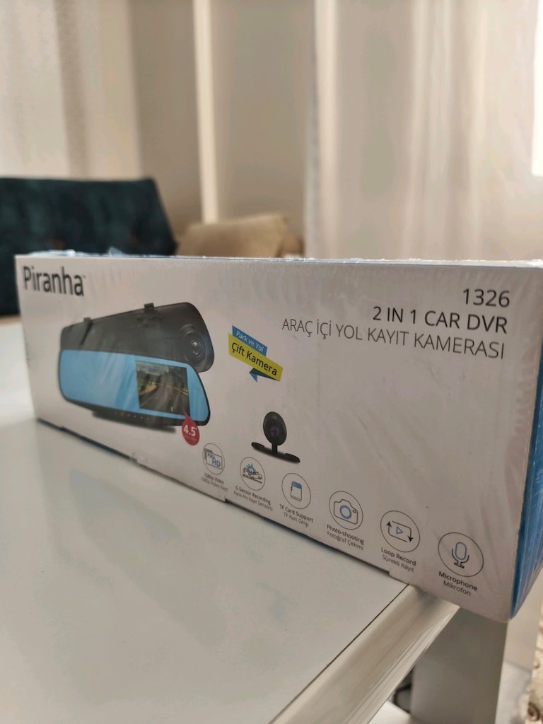 Piranha 1326 2 in 1 (Dikiz Aynalı) Araç İçi Yol Kayıt Kamerası - 2
