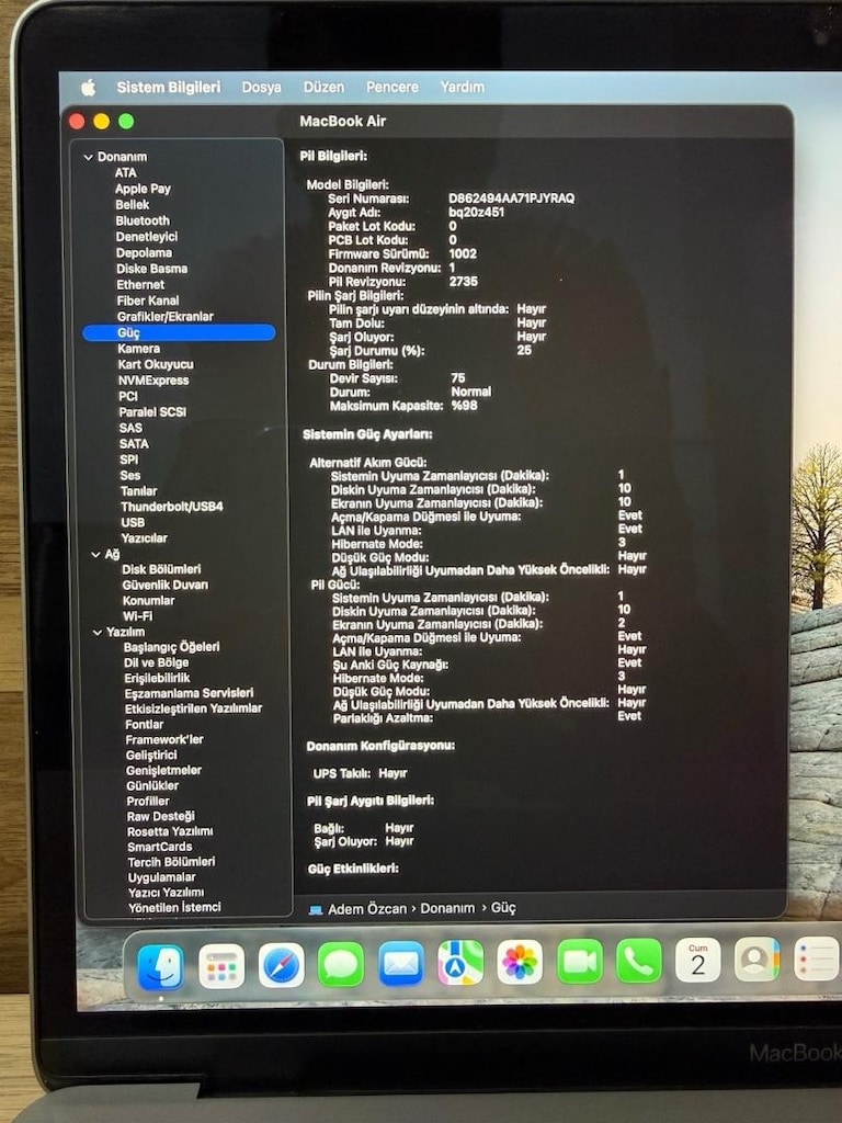 MacBook Air / M1 / 13 inç / 8 GB Ram / 256 GB Ssd - 3