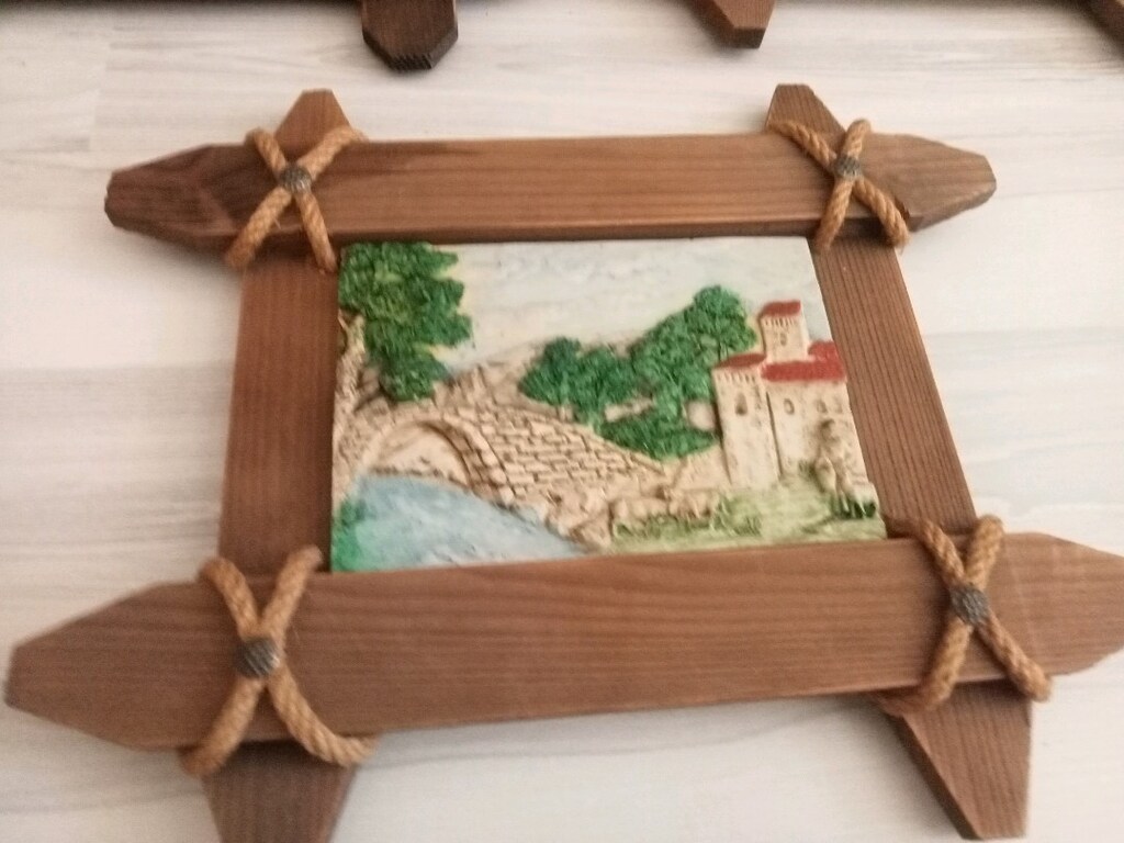 duvar tablosu rustik kabartma 3D üçlü fiyat - 4