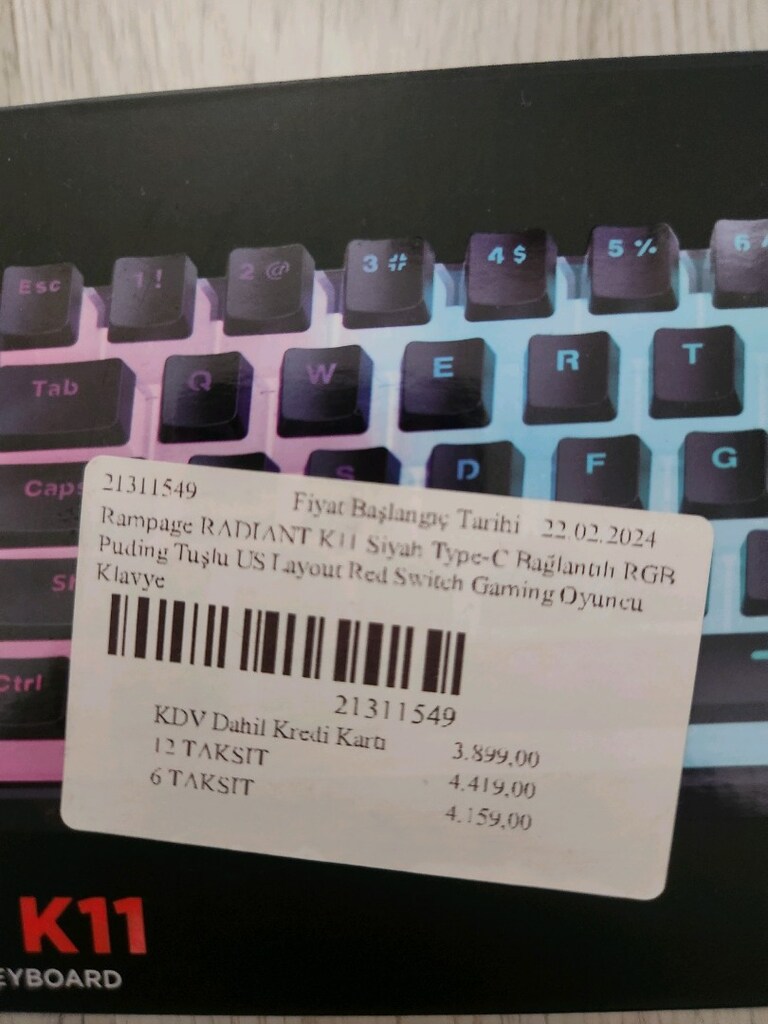 Rampage Radiant K11 Mekanik Oyuncu Klavyesi - 2
