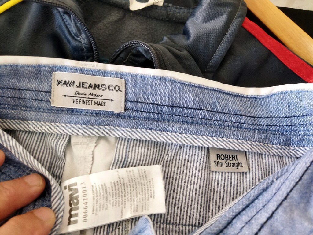Erkek çocuk mavi jeans kumaş pantolon - 9
