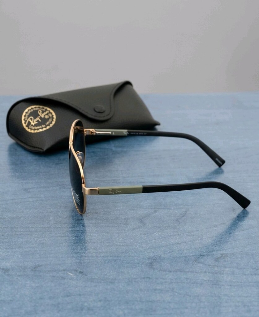RayBan Gold Çerçeveli Siyah Polarize Cam Klasik Aviator Güneş Gözlüğü - 2