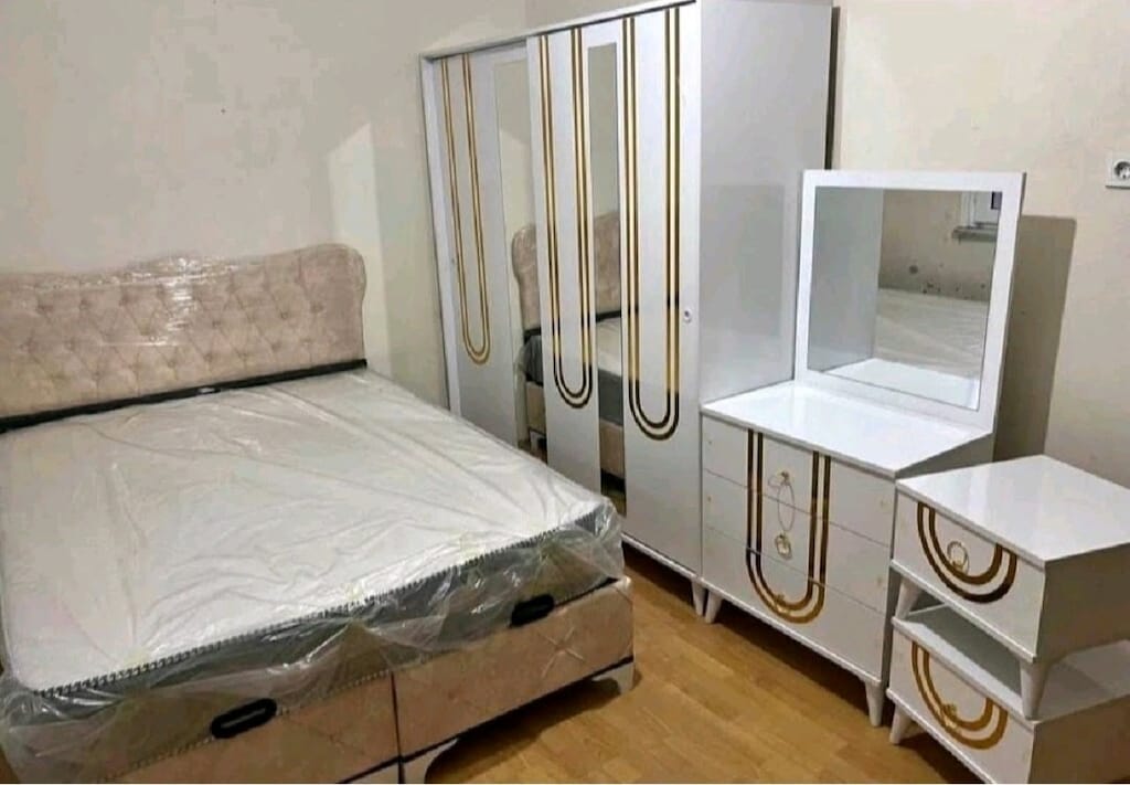 Aynalı Sürgülü Gardırop & Yatak Odası Takımı (Her Şey Dahil - 2