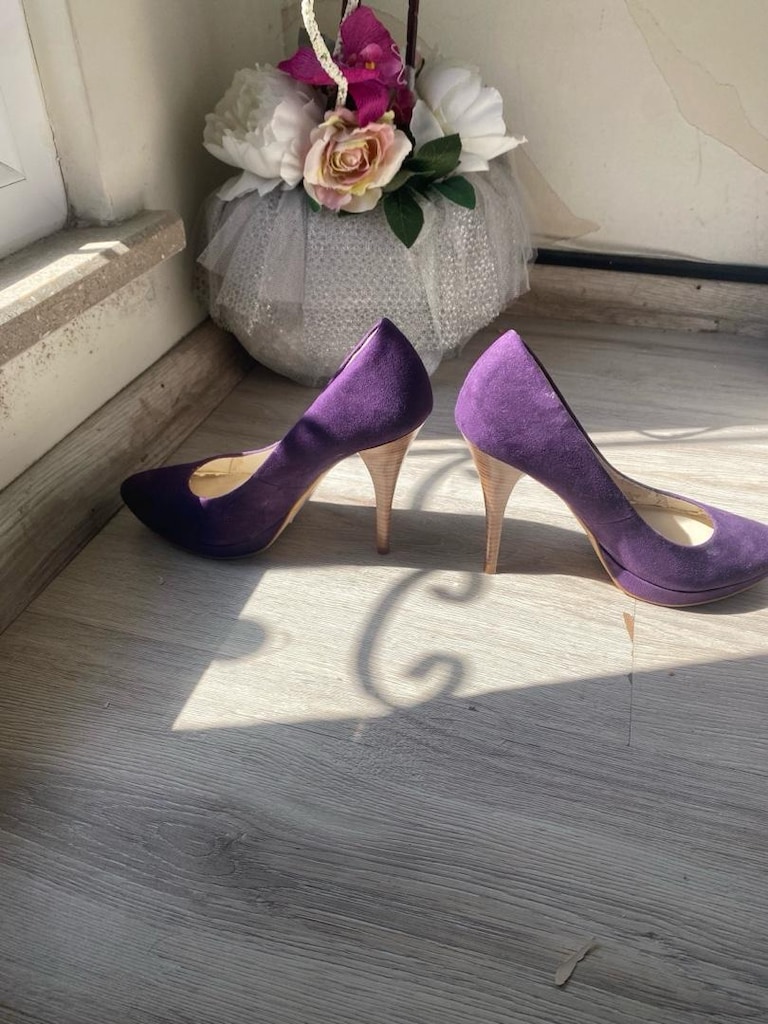 Mor Zara Stiletto Ayakkabı - 5