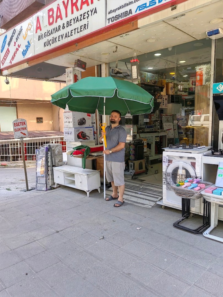 200CM PLAJ ŞEMSİYESİ GÖLGELİK TENTE KAMP KARAVAN PİKNİK MAGAZADAN SİFİ - 4
