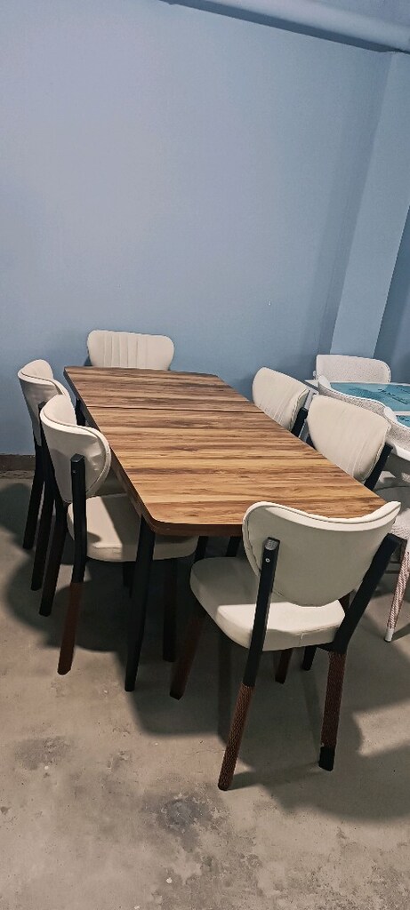 Kampanyalı fiyattan Açılan kapanan MDF masa 6 sandalye - 5