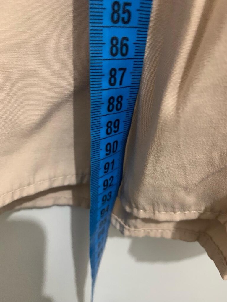 Fullamoda M-L-XL Bej midi Gömlek Elbise - 5