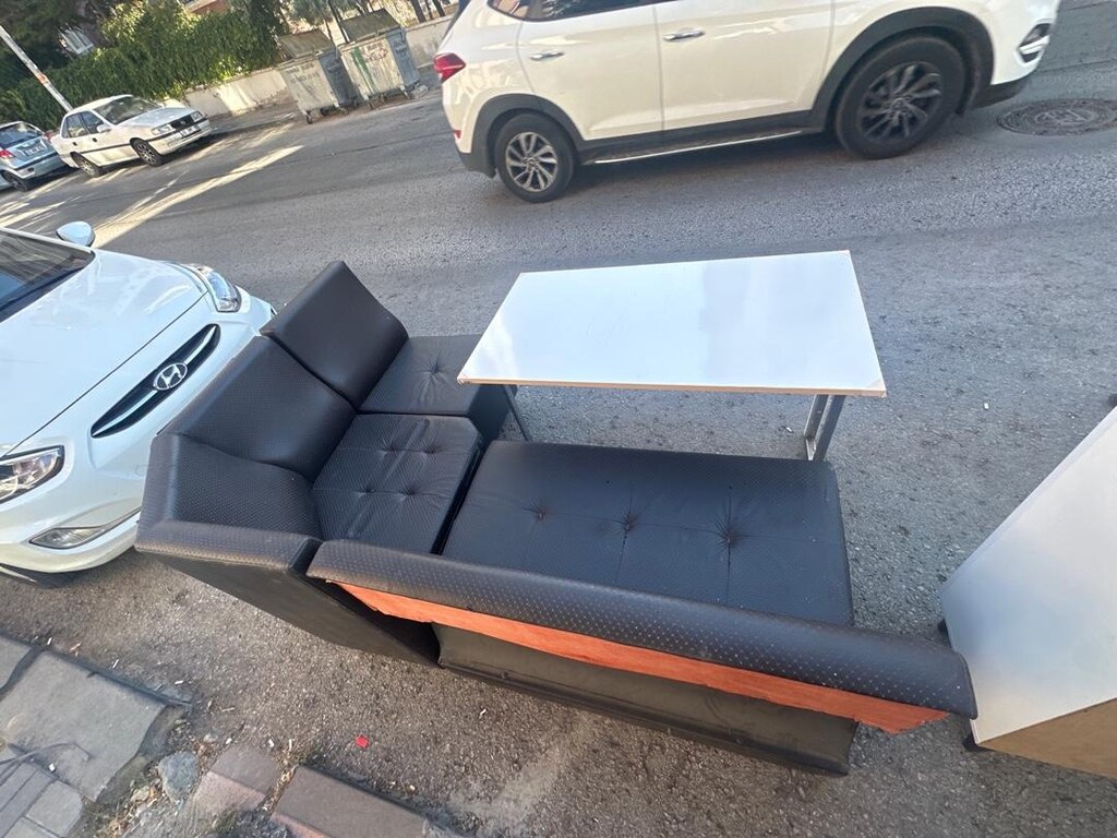 köşe masa ek bank katlanır masalı - 3