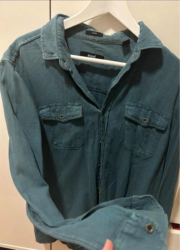 Mavi Slim Fit Gömlek - 5