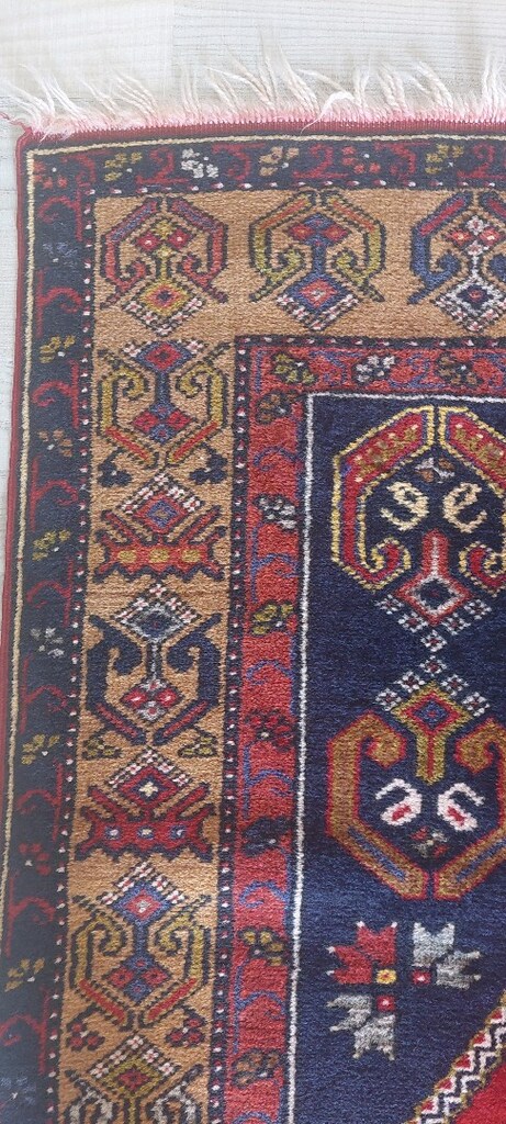 Kayseri Yahyalı yün kök hali el dokuma - 9