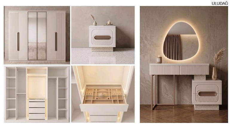 %100 MDF SIFIR YATAK ODASI TAKIMI - 2